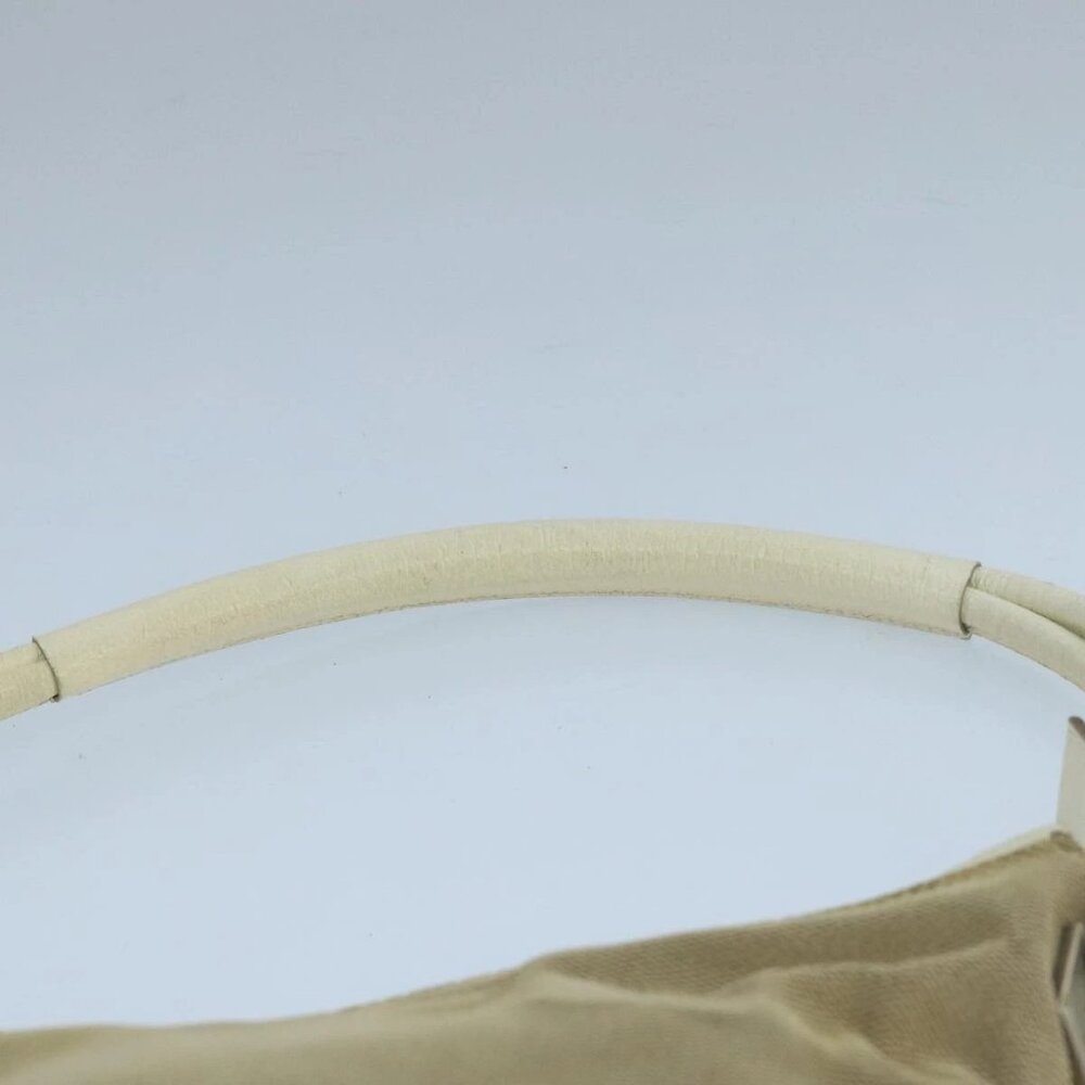 GUCCI Shoulder Bag Canvas Leather Beige White Silver - Picture 9 of 16